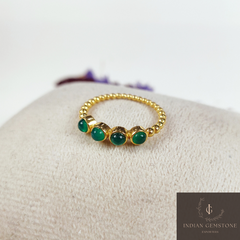 Natural Green Onyx Ring, Green Onyx Jewelry, Onyx Gemstone Ring, Onyx Jewellery, Healing Gemstone, Handmade Jewellery