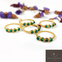 Natural Green Onyx Ring, Green Onyx Jewelry, Onyx Gemstone Ring, Onyx Jewellery, Healing Gemstone, Handmade Jewellery