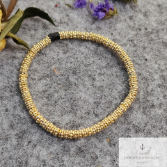 Gold Plated Flower Spacer Beads Bracelet, Friendship Day Gift Bracelet, Flower Beads Bracelet, Bracelet Beads, Flower Spacer Gift Bracelet,