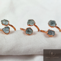 Natural Raw Aquamarine Ring, Birthstone Jewelry, March Birthstone Ring, Raw Crystal Ring, Dainty Jewelry, Unique Ring, Mother Day Gift, Gift