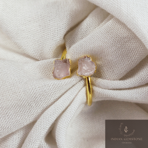 Raw Rose Quartz Ring, Healing Raw Crystal Ring, Woman Jewelry, Pink Quartz Ring, Birthstone Jewelry, Promise Ring, Gifts For Her, Gift Idea