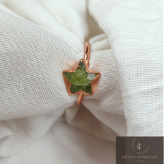 Green Vessonite Ring, Electroplated Ring, Promise Ring, Dainty Jewelry, Natural Gemstone Ring, Purpose Ring, Anniversary Ring, Gift For Her