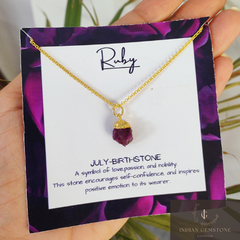 Natural Raw Birthstone Necklace, Boho Necklace, Raw Electroplating Gemstone Jewelry, Raw Birthstone, Personalized Necklace, Gift For Her