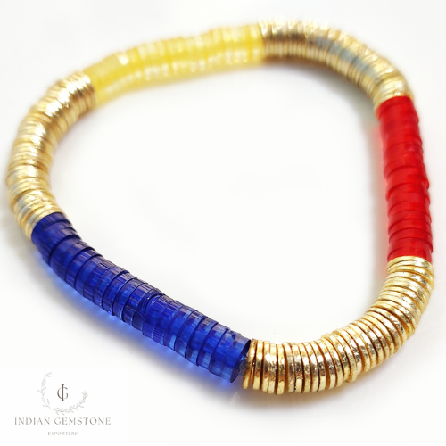 Multi Color Bead Bracelet, Bead Stack Bracelet, Layered Stack, Stackable Bracelet, Women’s Bracelet, Multi and Gold Bracelet, Unique Gifts