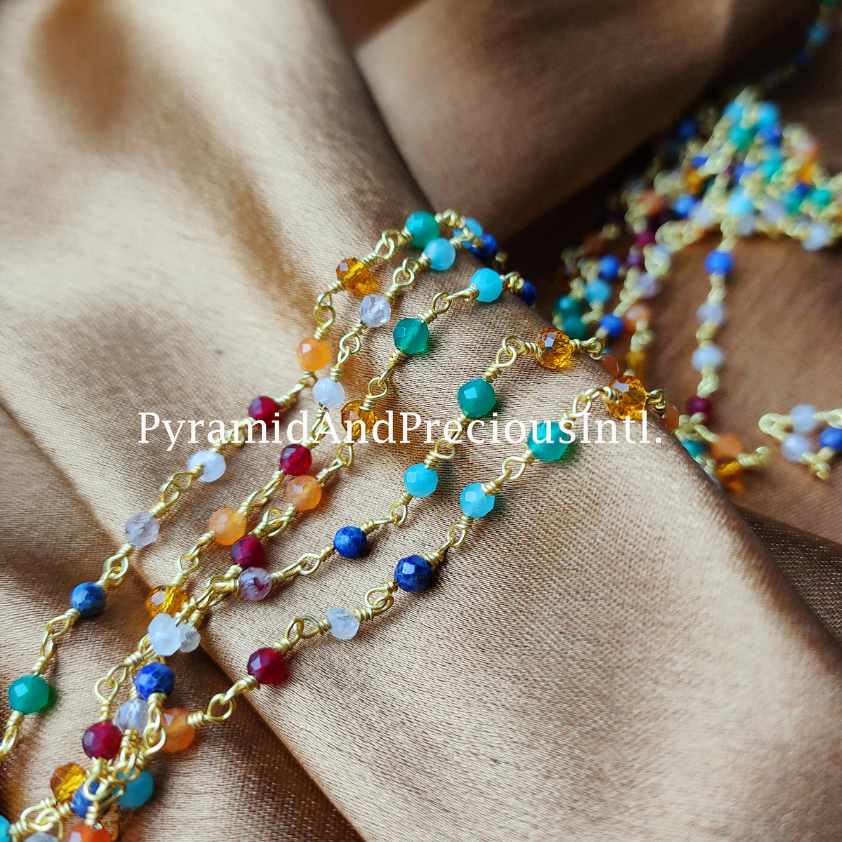 Multi Disco Faceted Rondelle Hydro Chains, Gold Plated Rosary Chain, Beaded Chain, Multi Beads Chain – SELLING BY FOOT