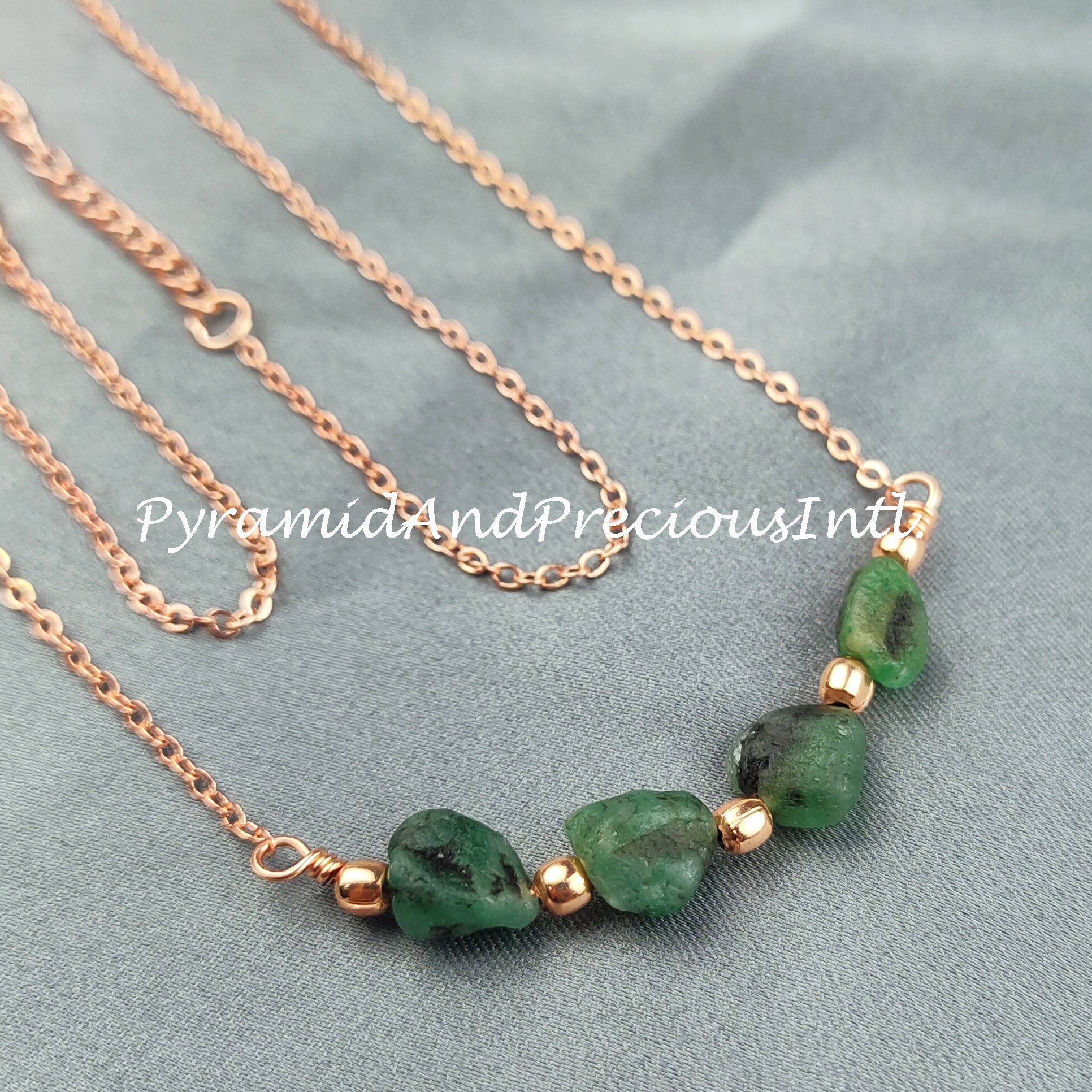 Rough Emerald Necklace, Healing Gemstone Necklace, Birthstone Jewelry, Ethnic Jewelry, Gift For Her, Emerald Necklace, Sold By Piece