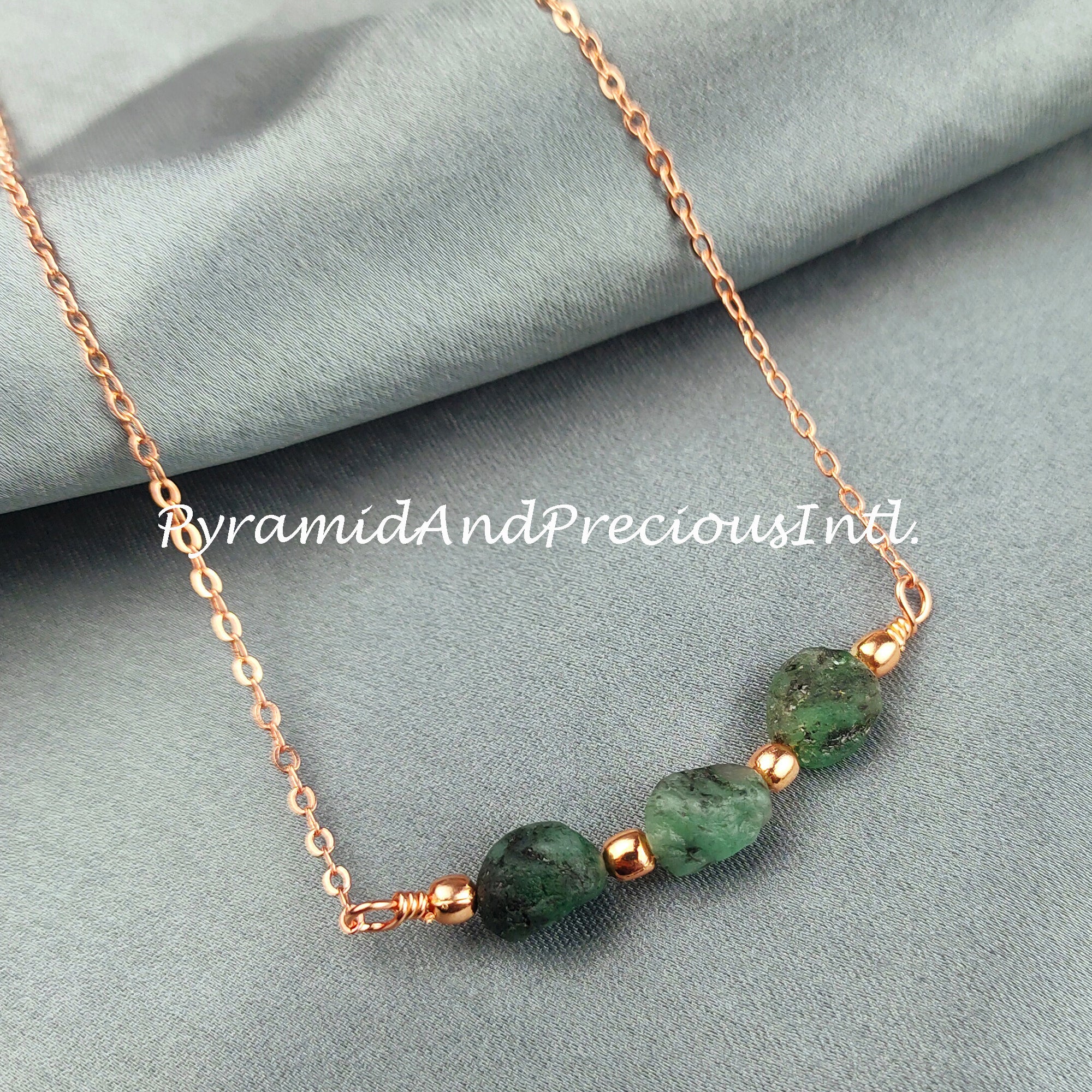 Rough Emerald Necklace, Gemstone Necklace, May Birthstone, Ethnic Jewelry, Gift For Her, Sold By Piece