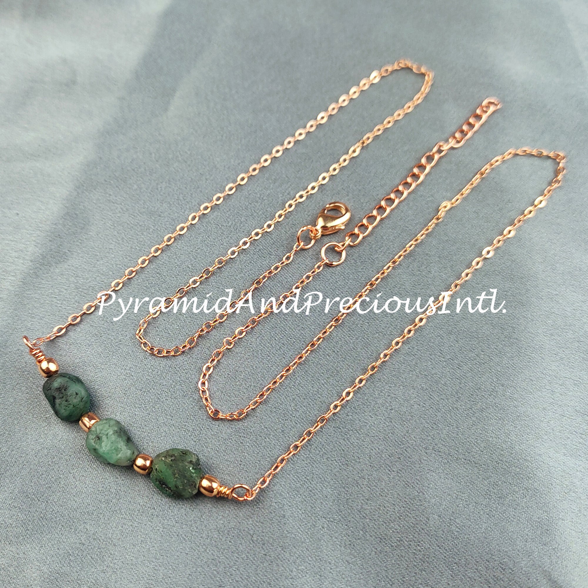 Rough Emerald Necklace, Gemstone Necklace, May Birthstone, Ethnic Jewelry, Gift For Her, Sold By Piece