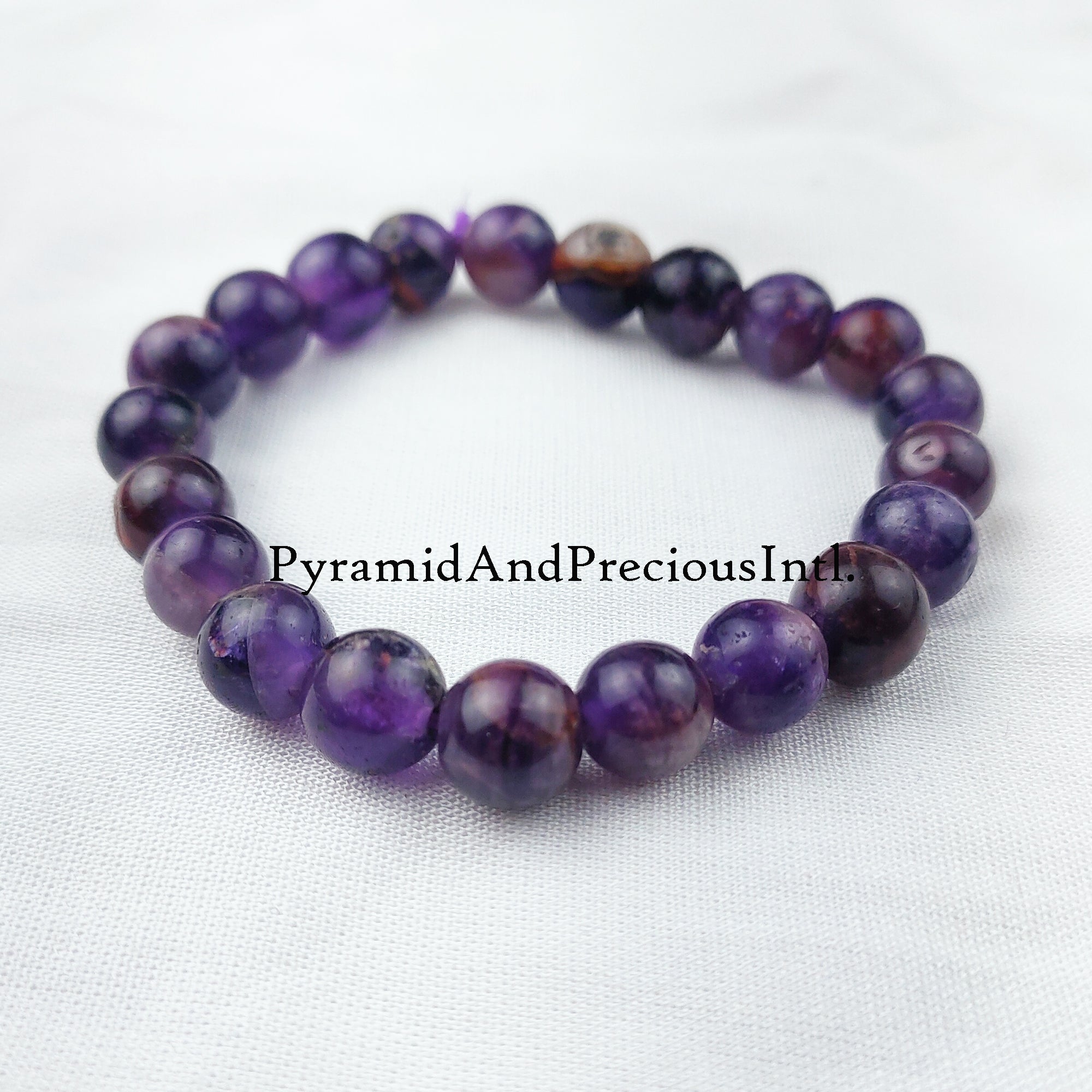 Natural Amethyst Gemstone Healing Bracelet, Spiritual Protection Balance Meditation Grounding Bracelet