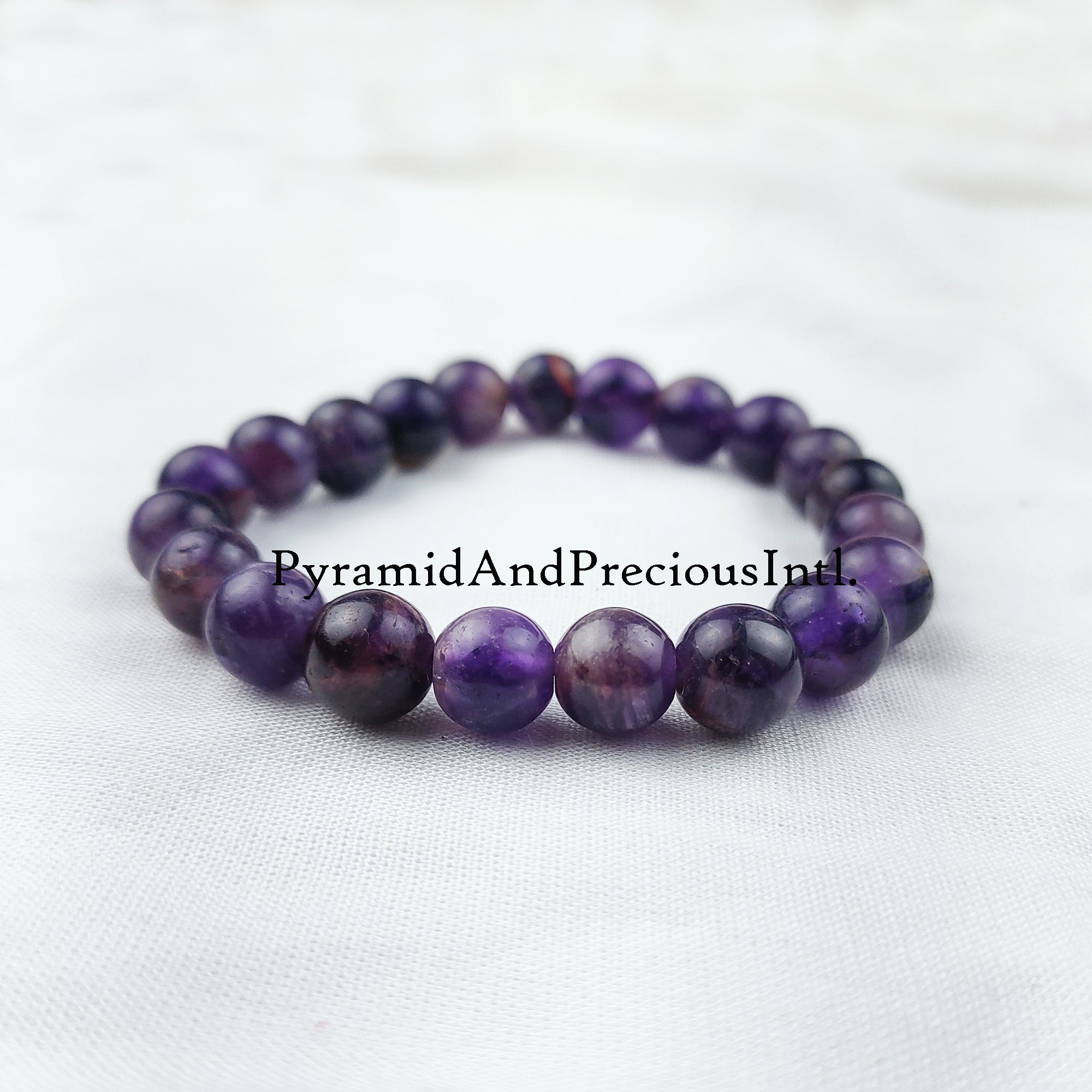 Natural Amethyst Gemstone Healing Bracelet, Spiritual Protection Balance Meditation Grounding Bracelet