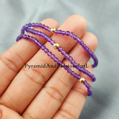 Amethyst Healing Bracelet, Spiritual Energy Protection Bracelet, Natural Stone Yoga Friendship Bracelet