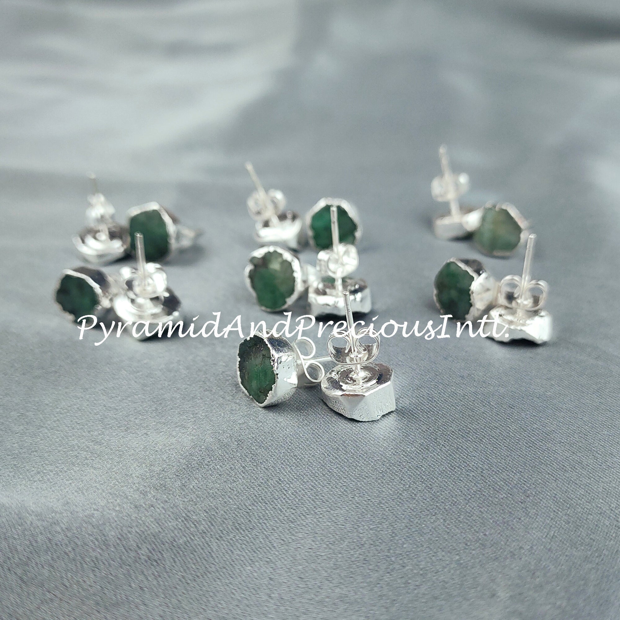 Tiny Emerald Studs, Dainty Jewelry, Silver Electroplated, Birthstone Earrings, Minimalist Jewelry, Bohemian Earrings, Sold By Pair