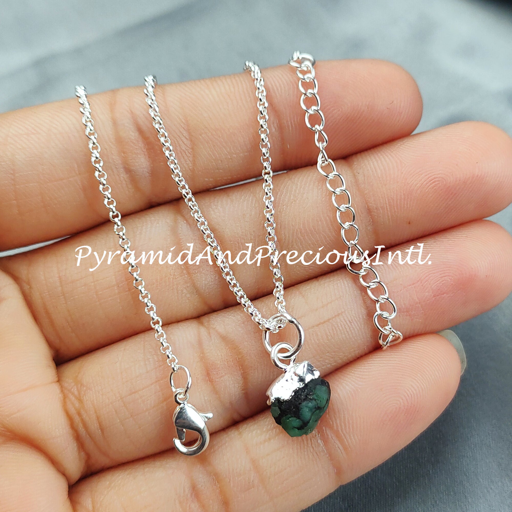 Raw Emerald Necklace, Emerald Jewellery, Natural Emerald Jewelry, Raw Birthstone, Gift Idea, Sold By Piece