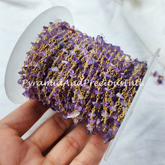 Natural Amethyst Uncut Chain, Beads Chain, Uncut Chain, Jewelry Making Chain, Women Chain, Necklace Chain – SELLING BY FOOT