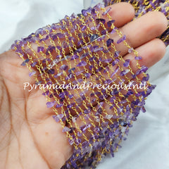 Natural Amethyst Uncut Chain, Beads Chain, Uncut Chain, Jewelry Making Chain, Women Chain, Necklace Chain – SELLING BY FOOT