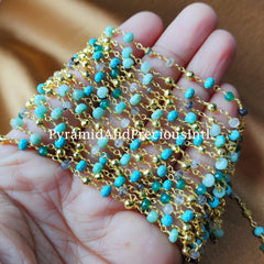 1-50 Feet Multi Disco Beaded Rosary Chain, Rondelle Faceted 3-4.5mm Gold Plating Chain, Jewelry Findings – SELLING BY FOOT