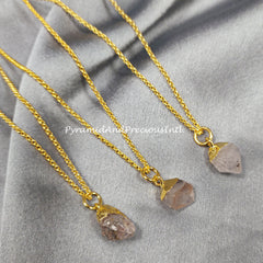 Herkimer Diamond Quartz Necklace, Raw Herkimer Jewelry, April Birthstone, Sold By One Necklace