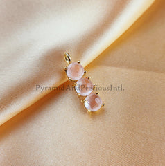 Rose Quartz Necklace, Genuine Rose Quartz, Gold Plated Necklace, Gift for Her