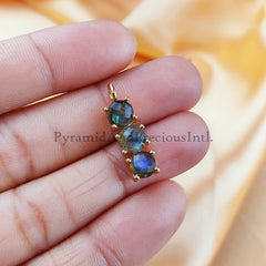 Genuine Labradorite Necklace, Flashy Labradorite, Blue Crystal Gemstone Pendant