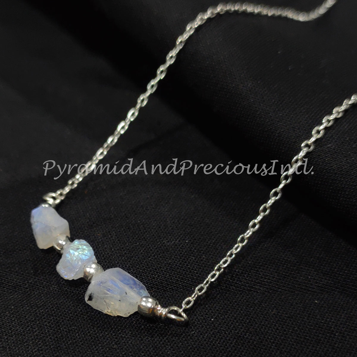 Natural Raw Moonstone Necklace, Healing Necklace, June Birthstone, Rainbow Necklace, Gift For Girlfriend