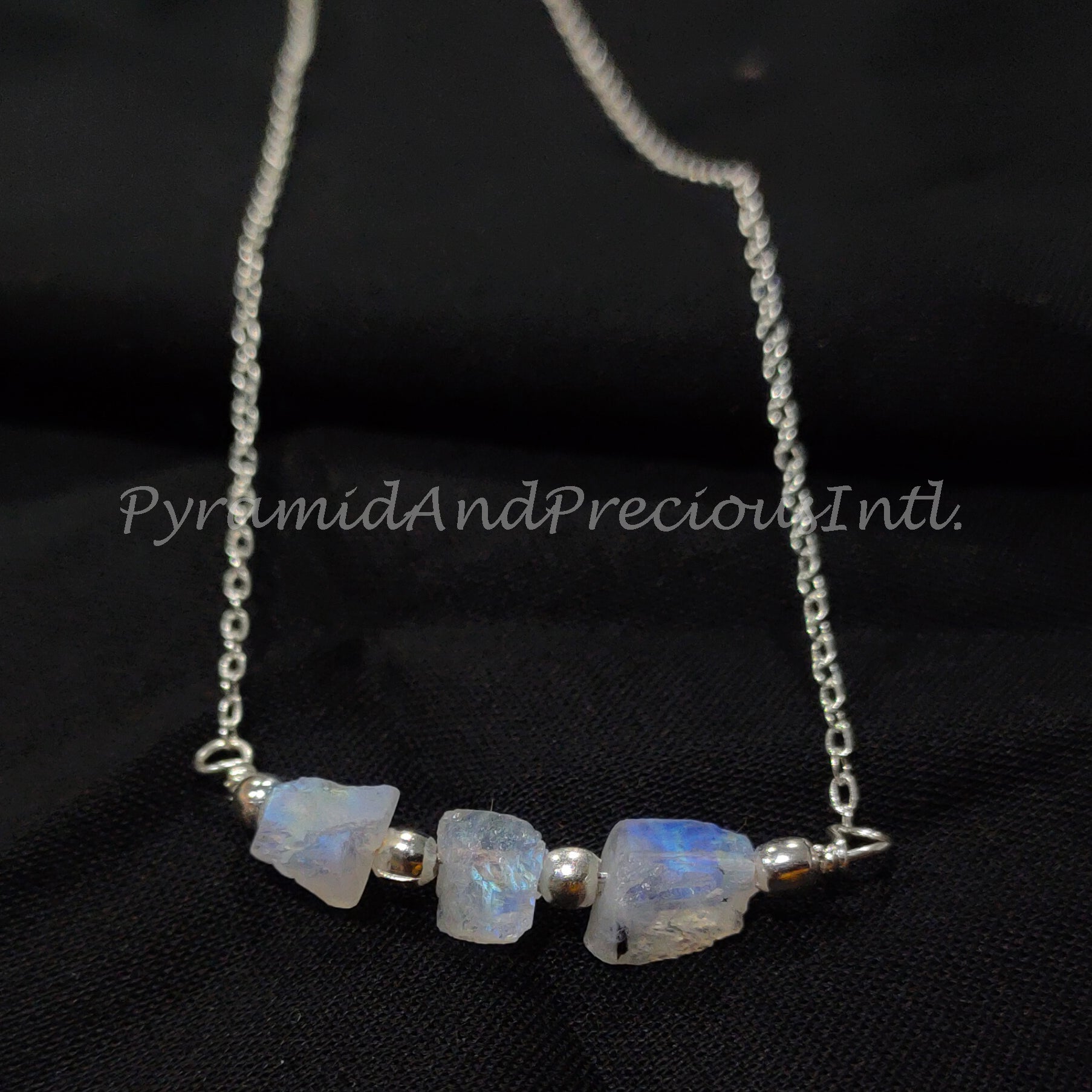 Natural Raw Moonstone Necklace, Healing Necklace, June Birthstone, Rainbow Necklace, Gift For Girlfriend