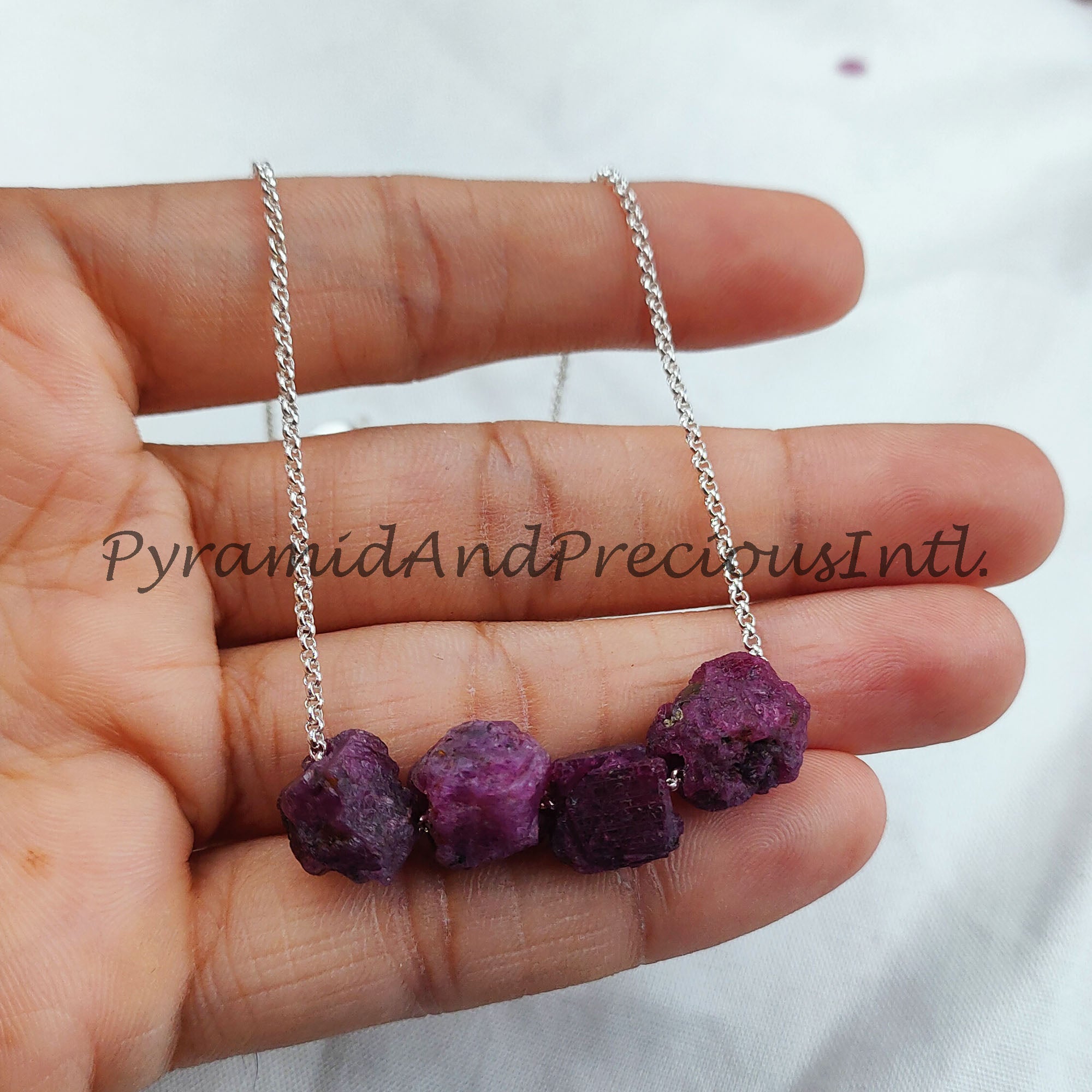 Raw Ruby Necklace For Women, Handmade Pendant, Ruby Pendant, July Birthstone, Gift for Her