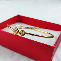 Natural golden Druzy bangle, gold plated bangle, 2 stone bangle, statement bangle, gift for women