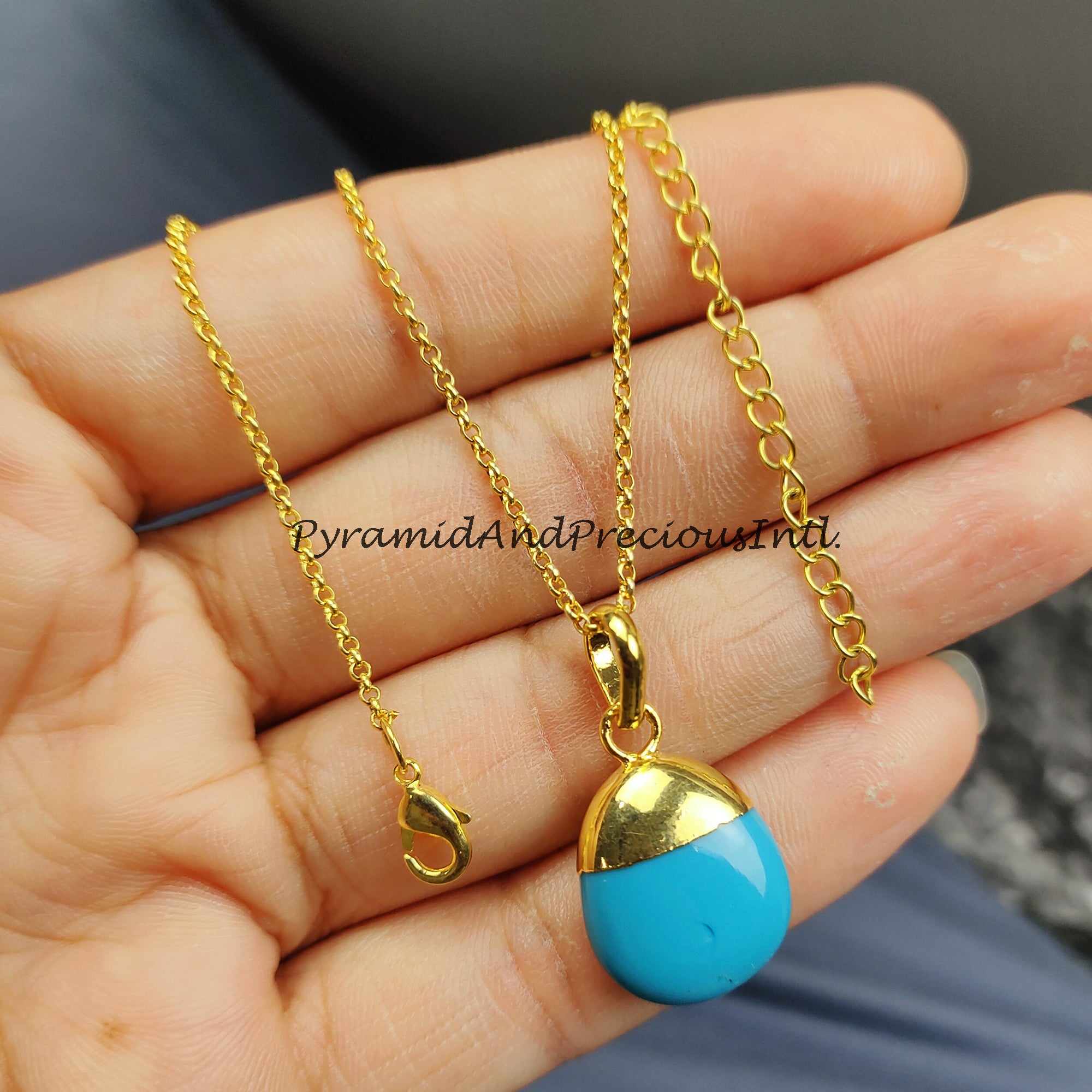Turquoise Tumble Necklace, Gemstone Necklace, Turquoise, Healing Gift, Protection Stone, Gift for Her