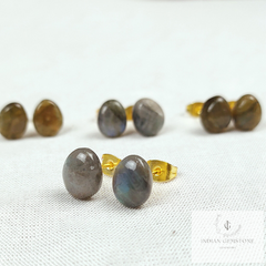 Labradorite stud earrings, Labradorite jewelry, 14k Gold Plated Labradorite studs, Ethnic Earrings, Dainty Studs, Woman earrings, Gift her