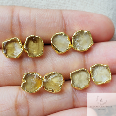 Raw Citrine Gemstone Earrings, Rough Crystal Earrings, Boho Jewelry, Raw Gemstone, Handmade Earrings, Stud Earrings, Small Gemstone Earrings