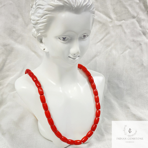 Red Coral Bead Choker Necklace, 925 Sterling Silver Necklace, Nigerian Wedding Bead, Coral bead Necklace, African Wedding Beads Necklace