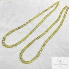 Natural Yellow Lemon Topaz Gemstone Beads Necklace, 925 Silver Necklace, Rondelle Beaded Necklace, 6.5-8.5 MM Gemstone Faceted Necklace,Gift